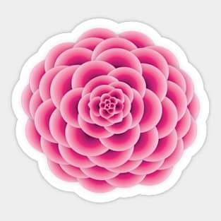 Pink Camellia Flower Sticker